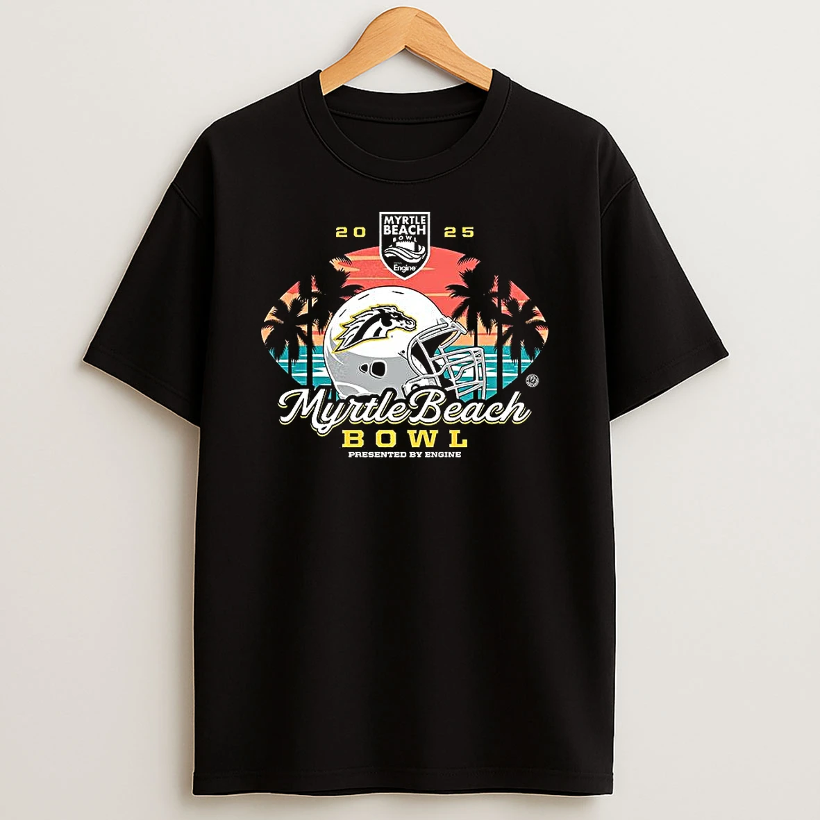 Western Michigan Broncos 2025 Myrtle Beach Bowl Helmet T Shirt