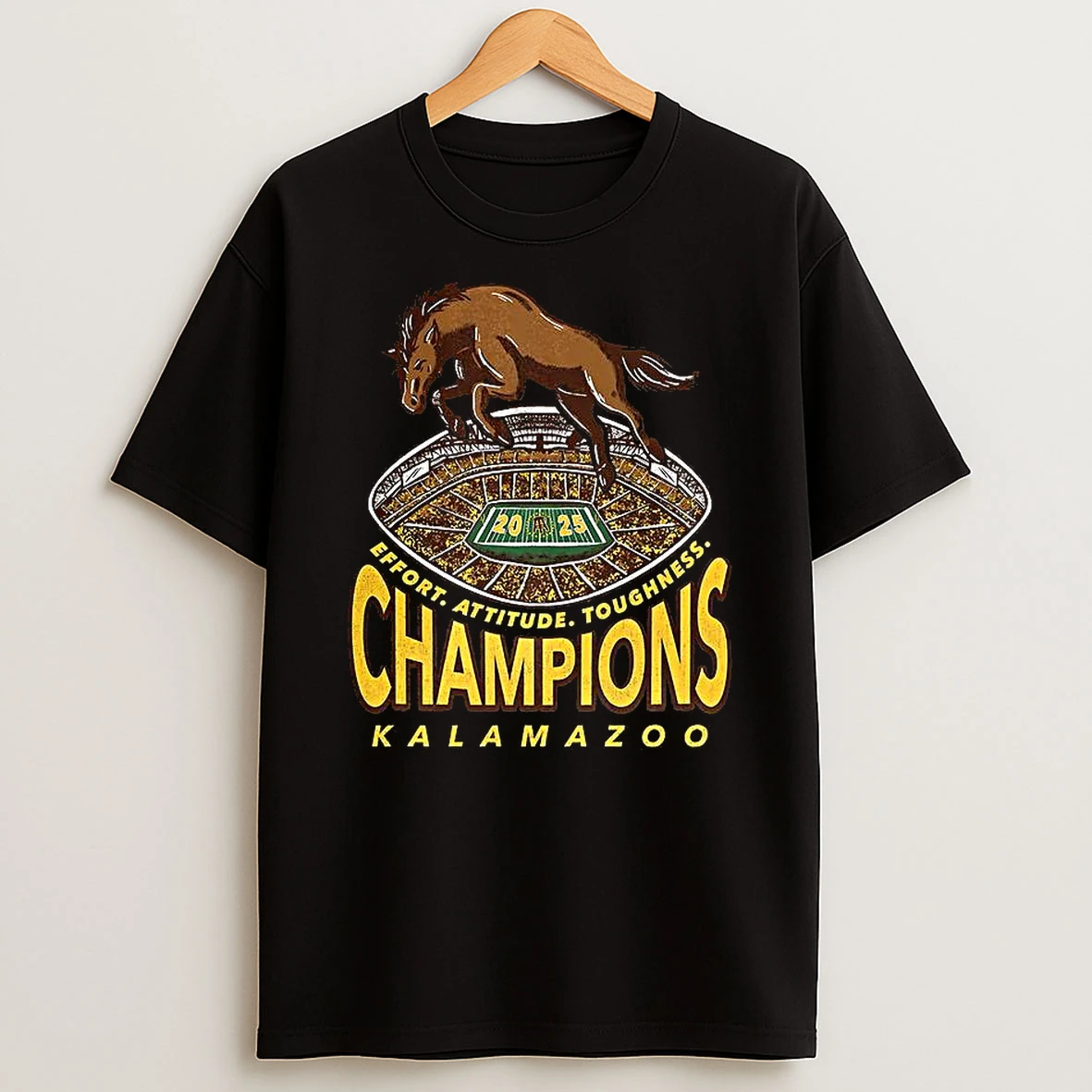 Western Michigan Broncos Effort Attitude Toughness Champions 2025 T Shirt