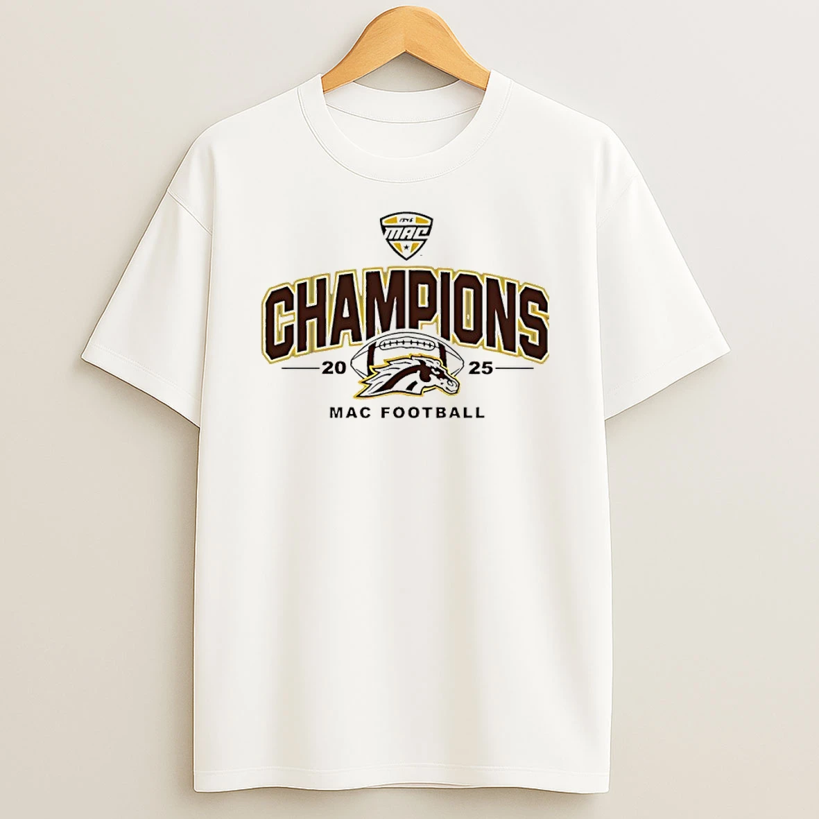Western Michigan Broncos Mac 2025 Football Champions T Shirt