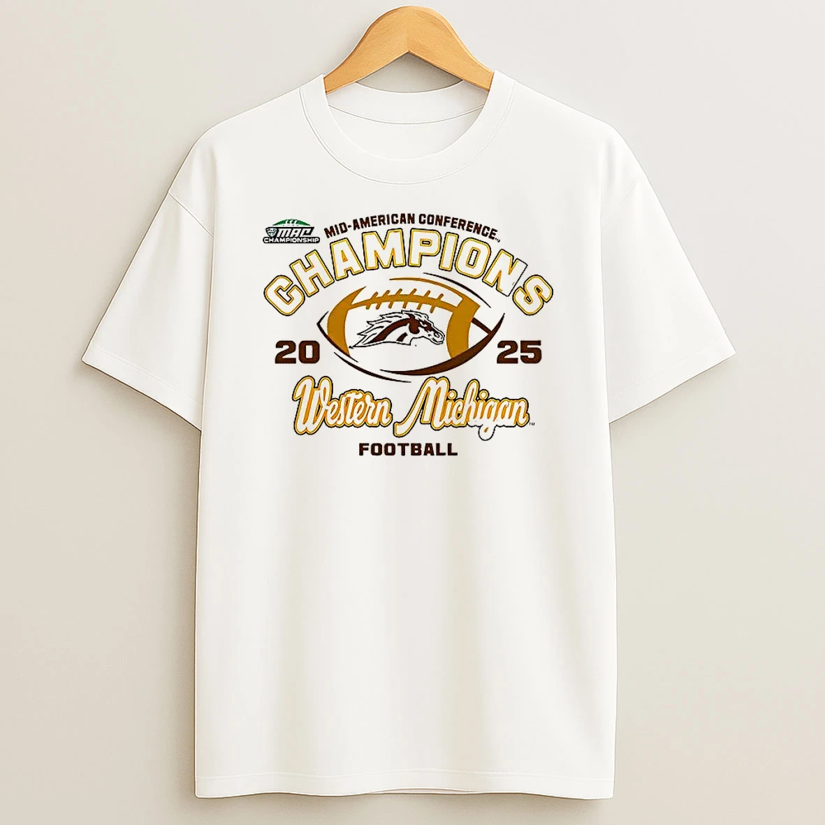Western Michigan Broncos Mid American Conference 2025 T Shirt