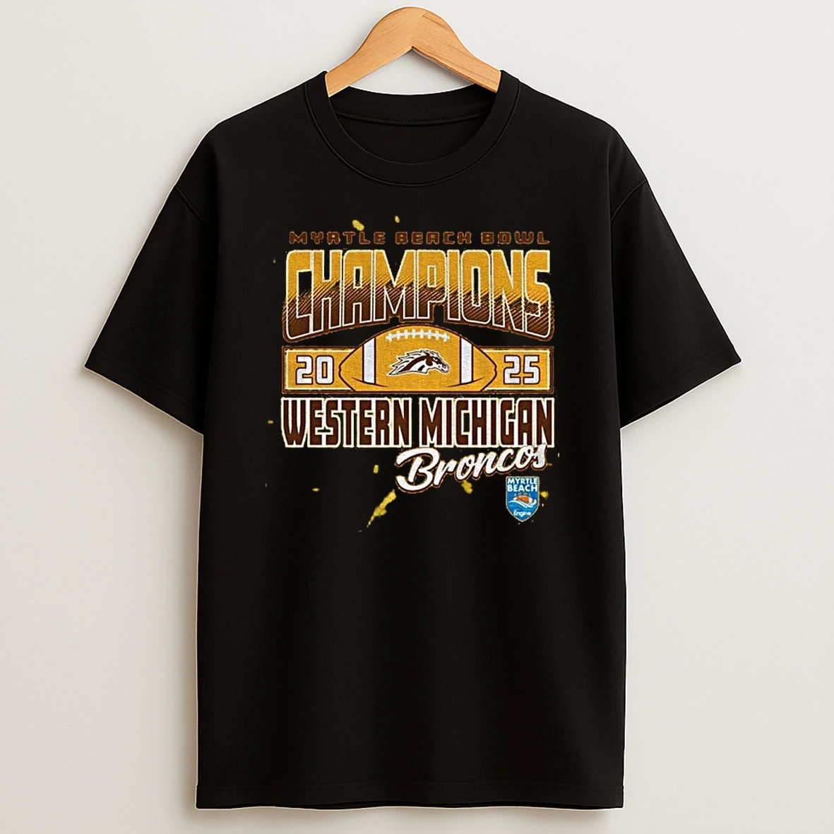 Western Michigan Broncos Myrtle Beach Bowl Champions 2025 T Shirt