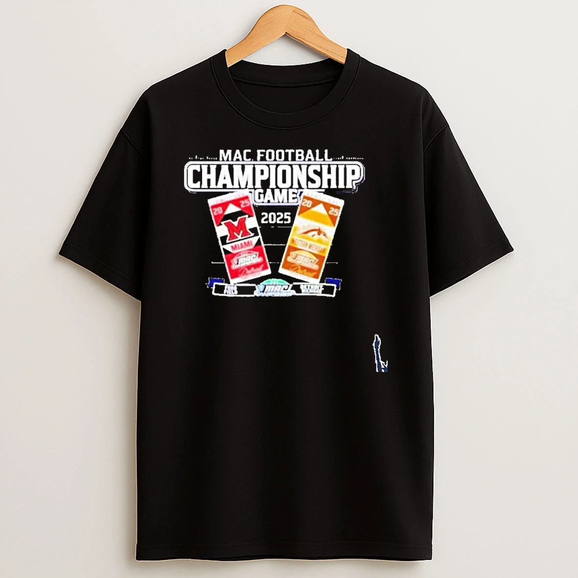 Western Michigan Broncos Vs Miami Redhawks 2025 Mac Football Champions Card T Shirt