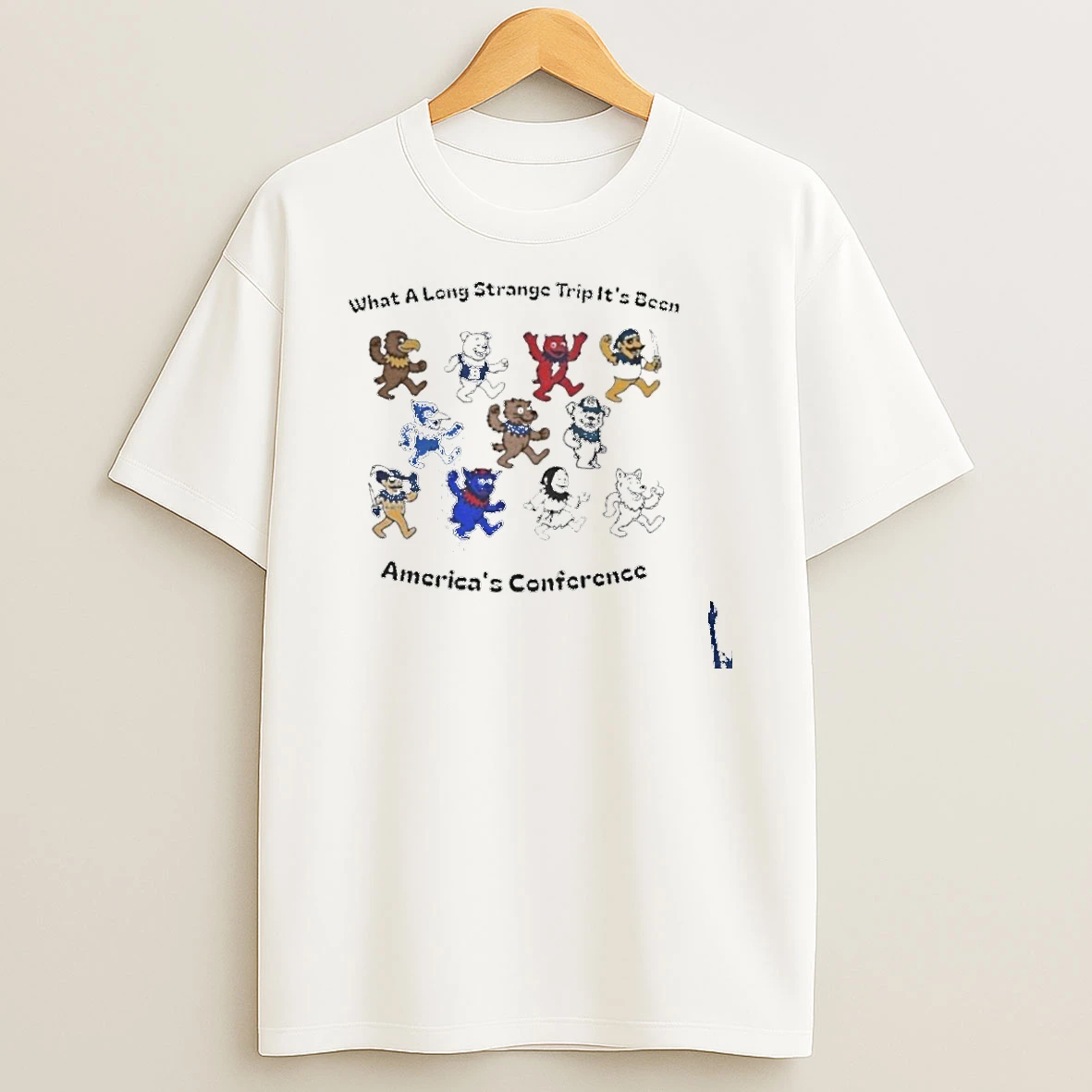 What A Long Strange Trip Its Been Americas Conference Big East X Grateful Dead Style Concert T Shirt