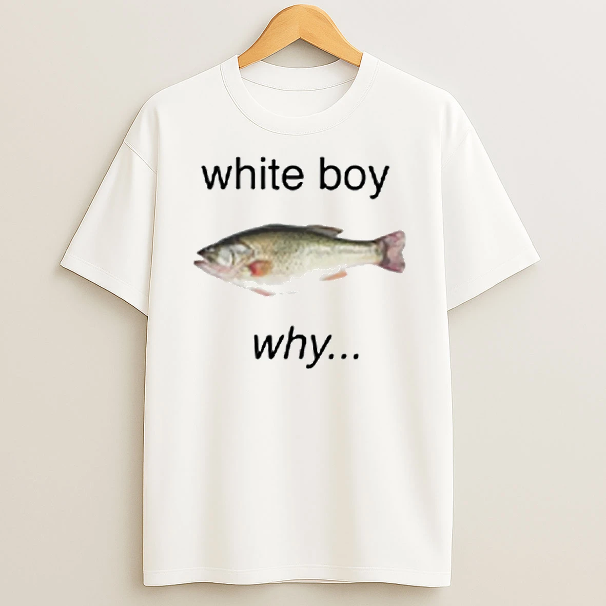 White Boy Why Fish Circle T Shirt