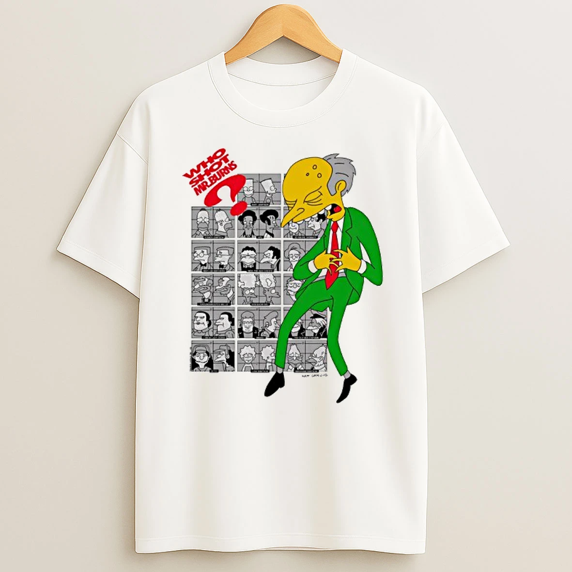 Who Shot Mr Burns Simpsons T Shirt