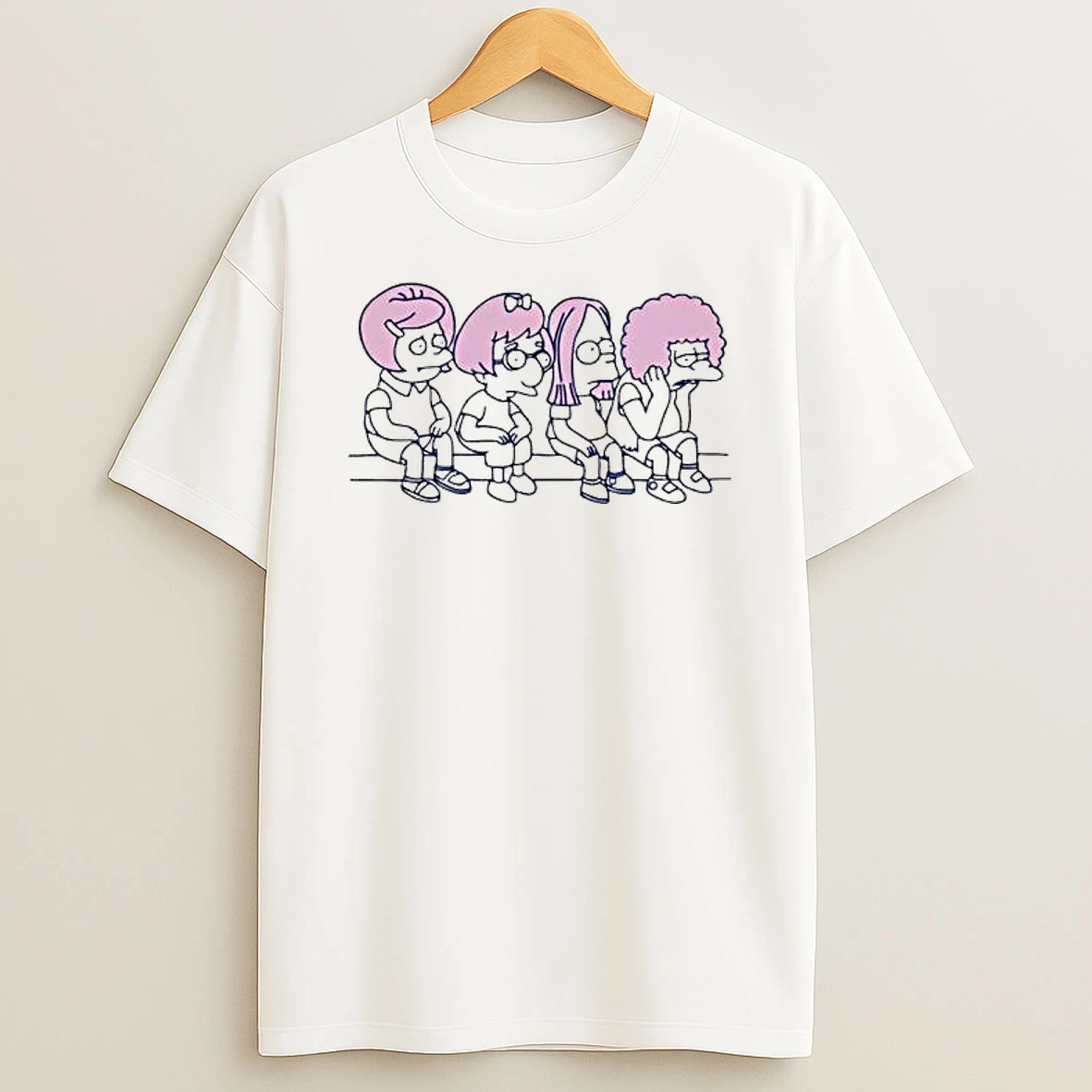 Wigs The Simpsons Characters T Shirt