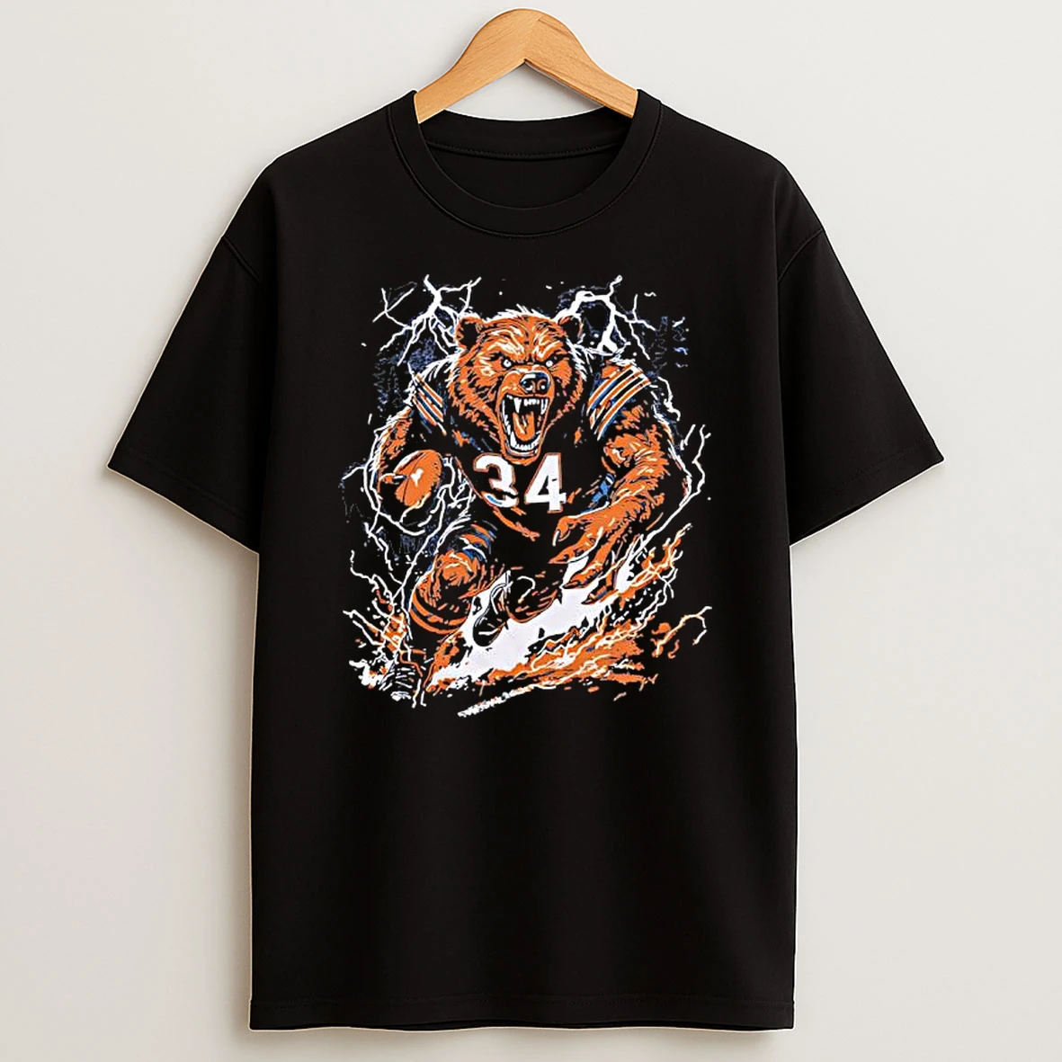 Windy City Beast 34 Chicago Bears Jersey T Shirt