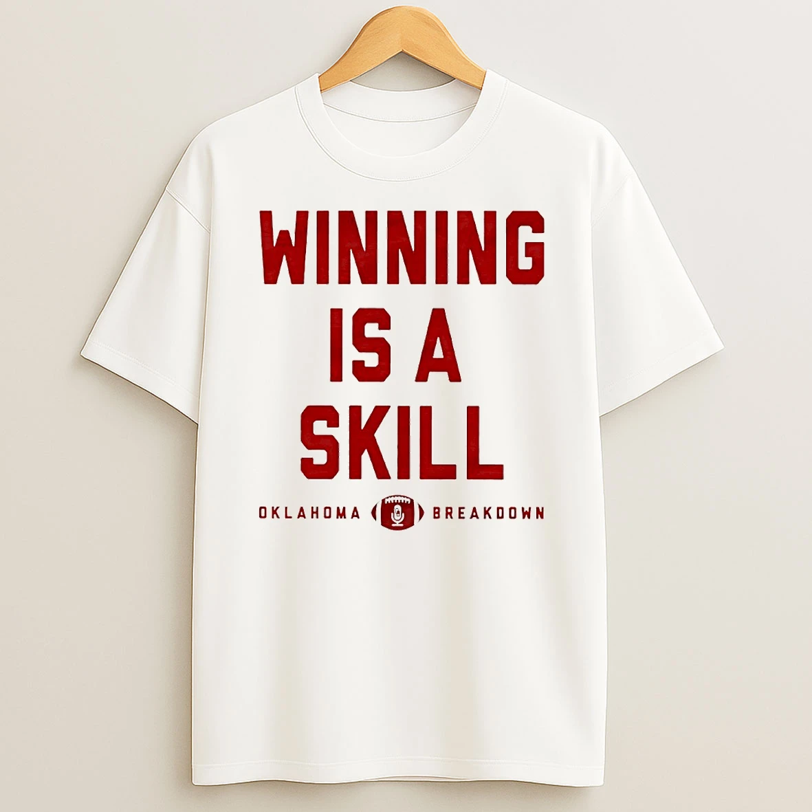 Winning Is A Skill Oklahoma Sooners Football Breakdown Circle T Shirt