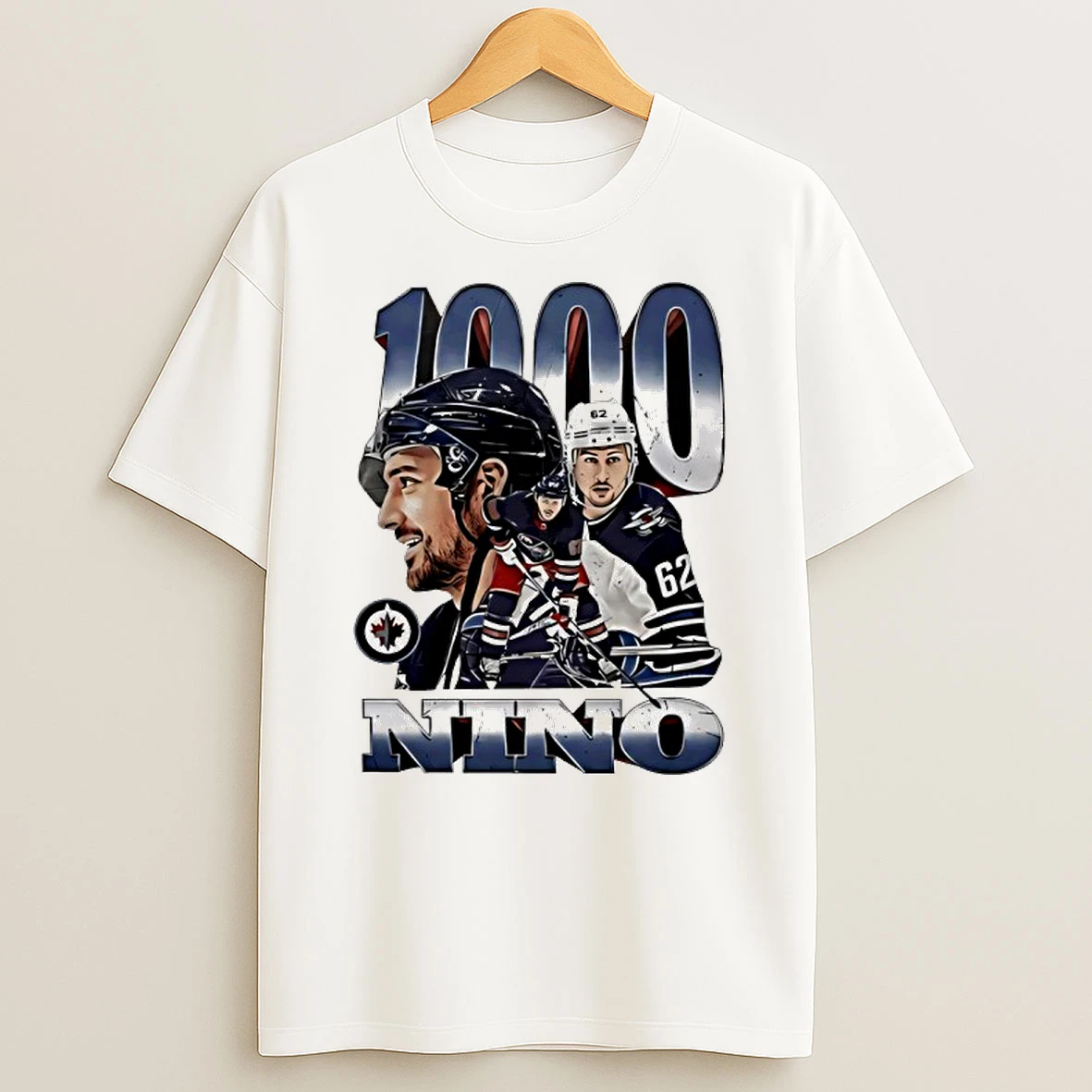 Winnipeg Jets 1000 The Nino 1990 T Shirt