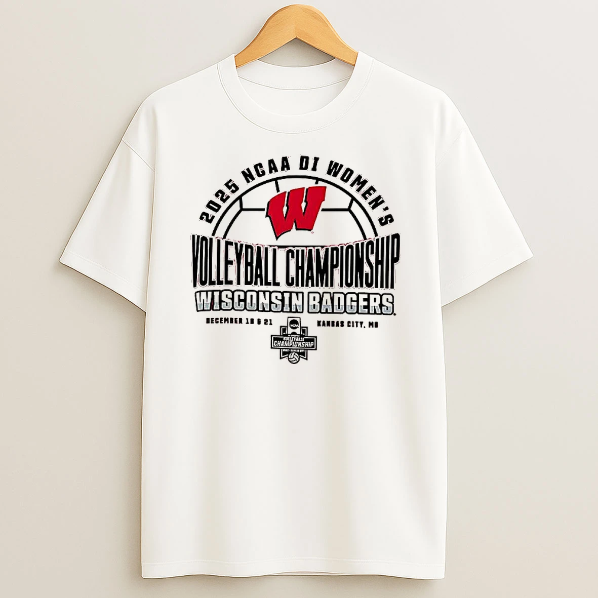 Wisconsin Badgers 2025 Division I Womens Volleyball Final Championship T Shirt