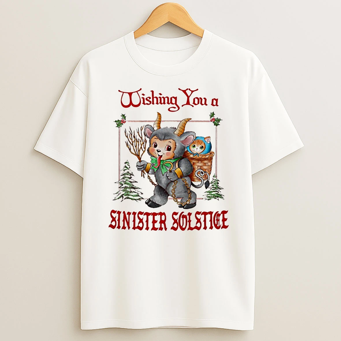 Wishing You A Sinister Solstice Circle T Shirt