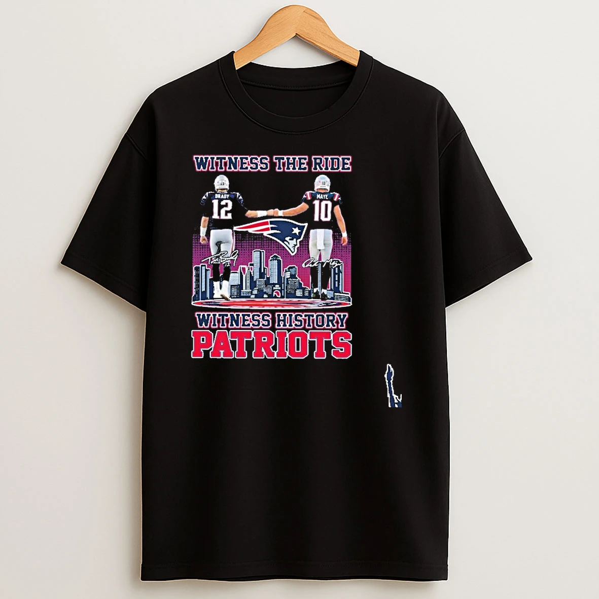 Witness The Ride Player Signature City Witness History Patriots T Shirt