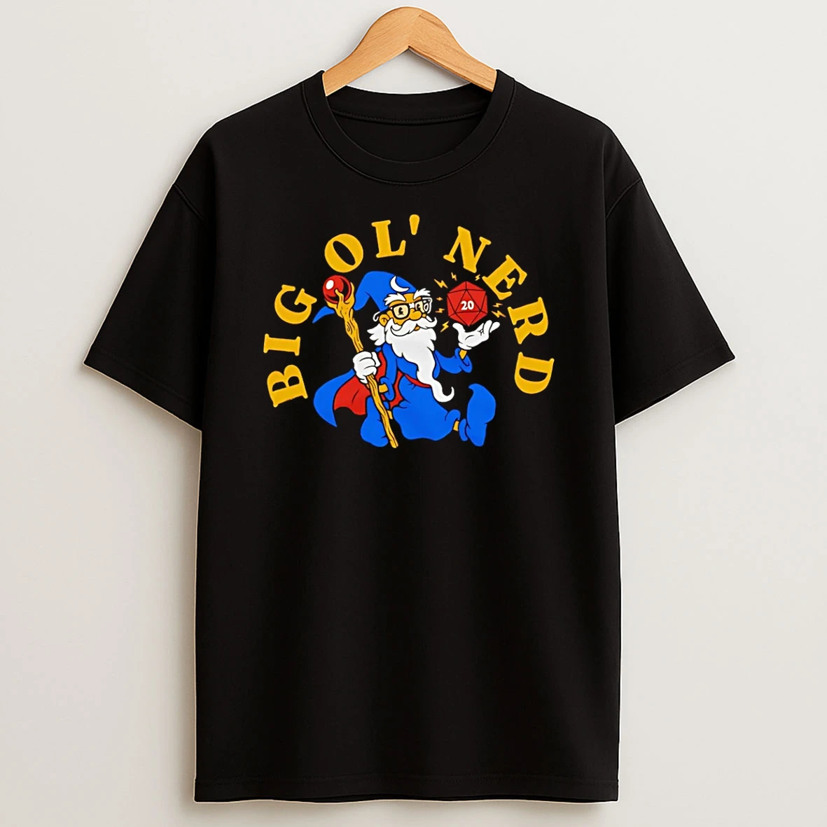 Wizard Big Ol Nerd Cartoon T Shirt