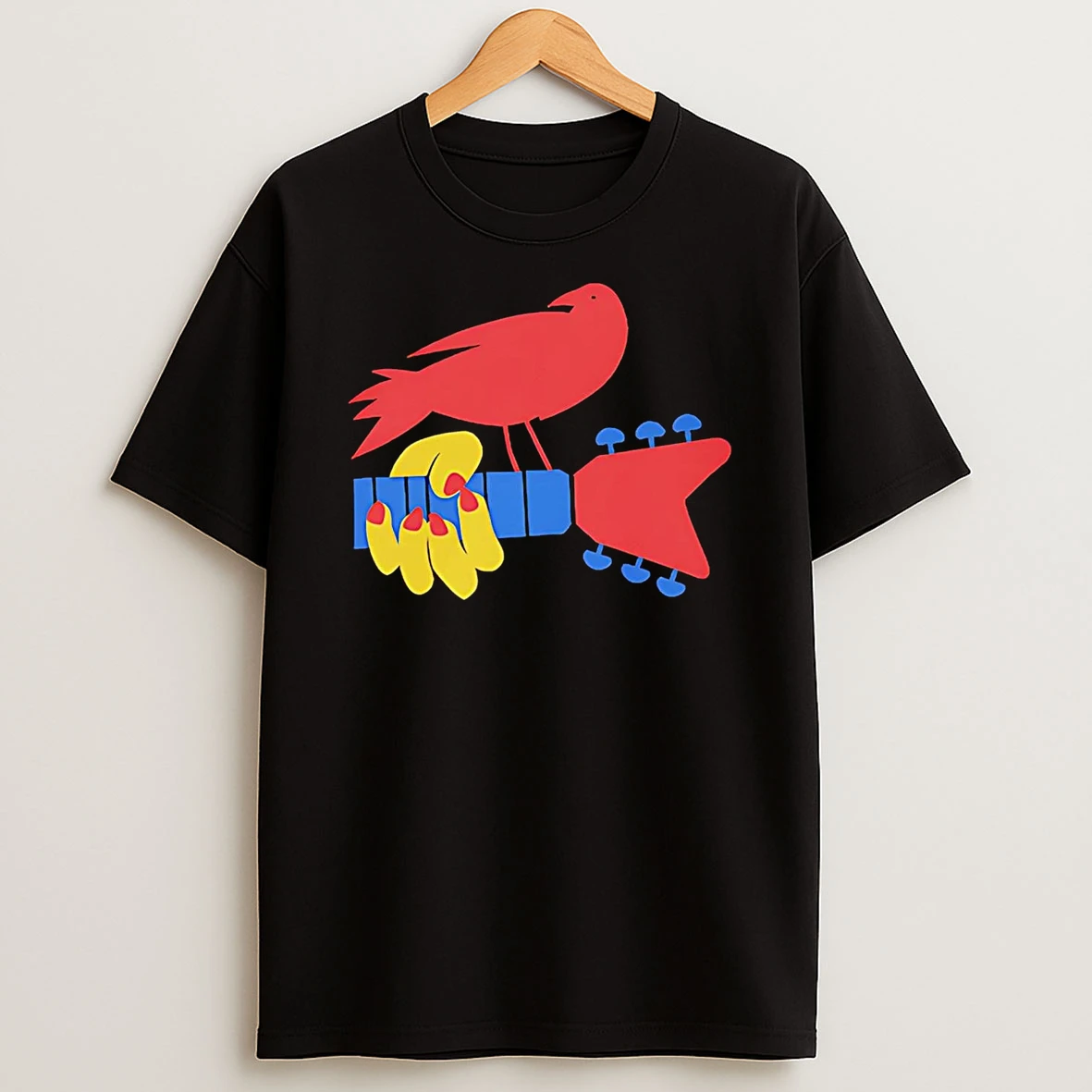 Woodstock Bird Guitar T Shirt
