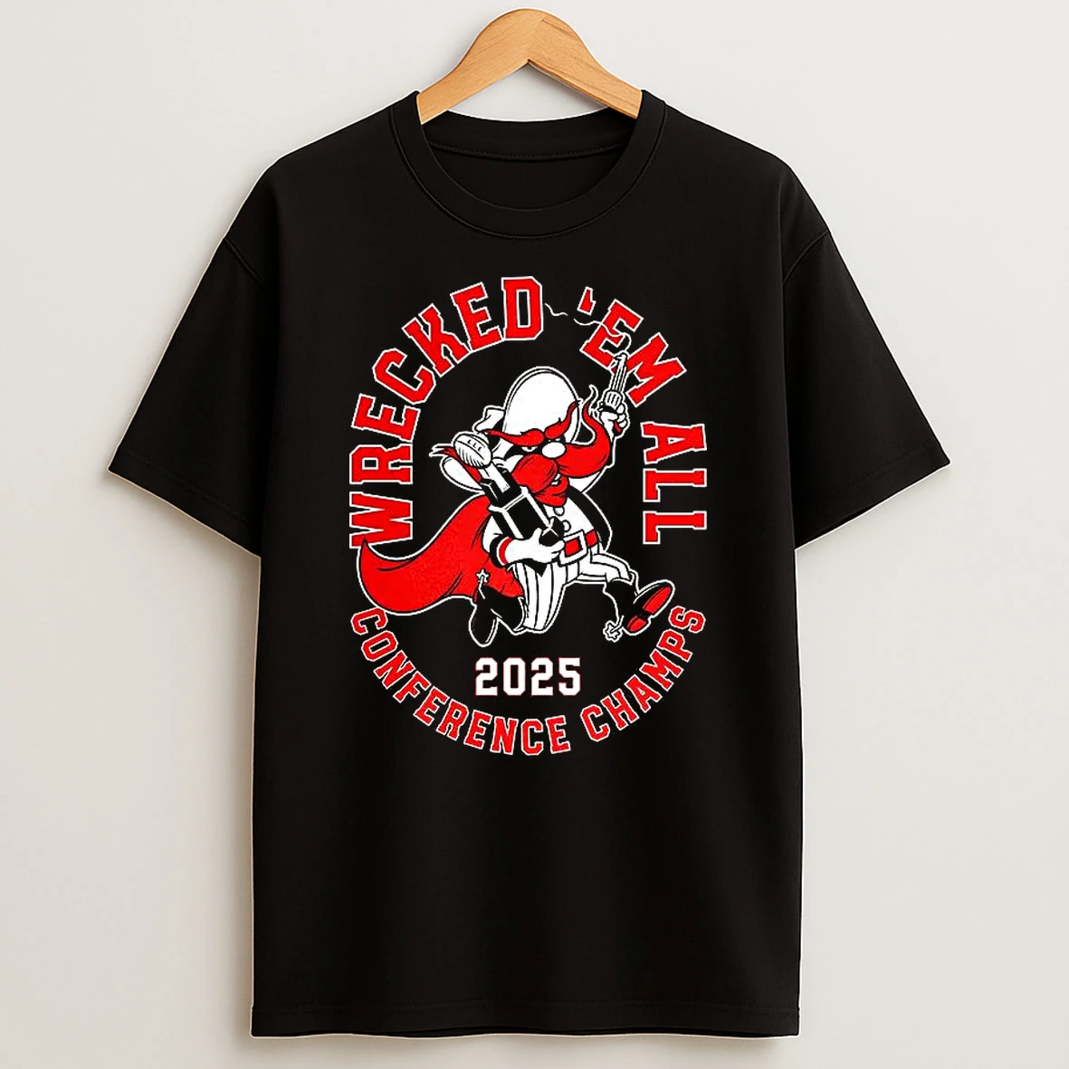 Wrecked Em All Conference Champs Texas Tech Red Raiders 2025 T Shirt