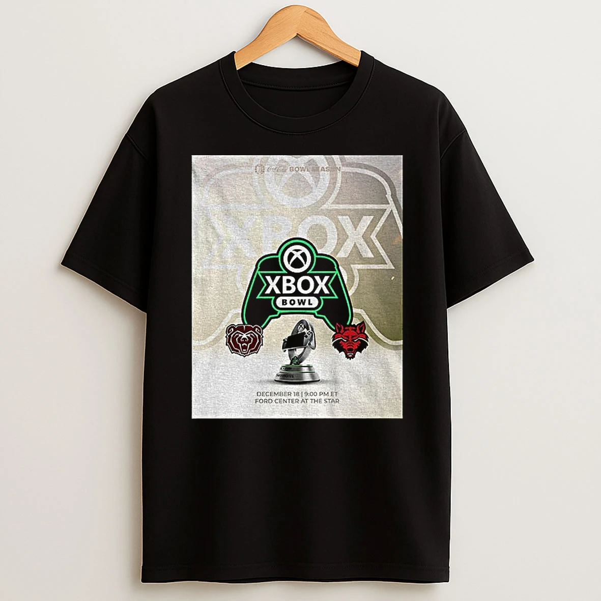 Xbox Bowl Missouri State Bears And Arkansas State Red Wolves Football 2025 T Shirt