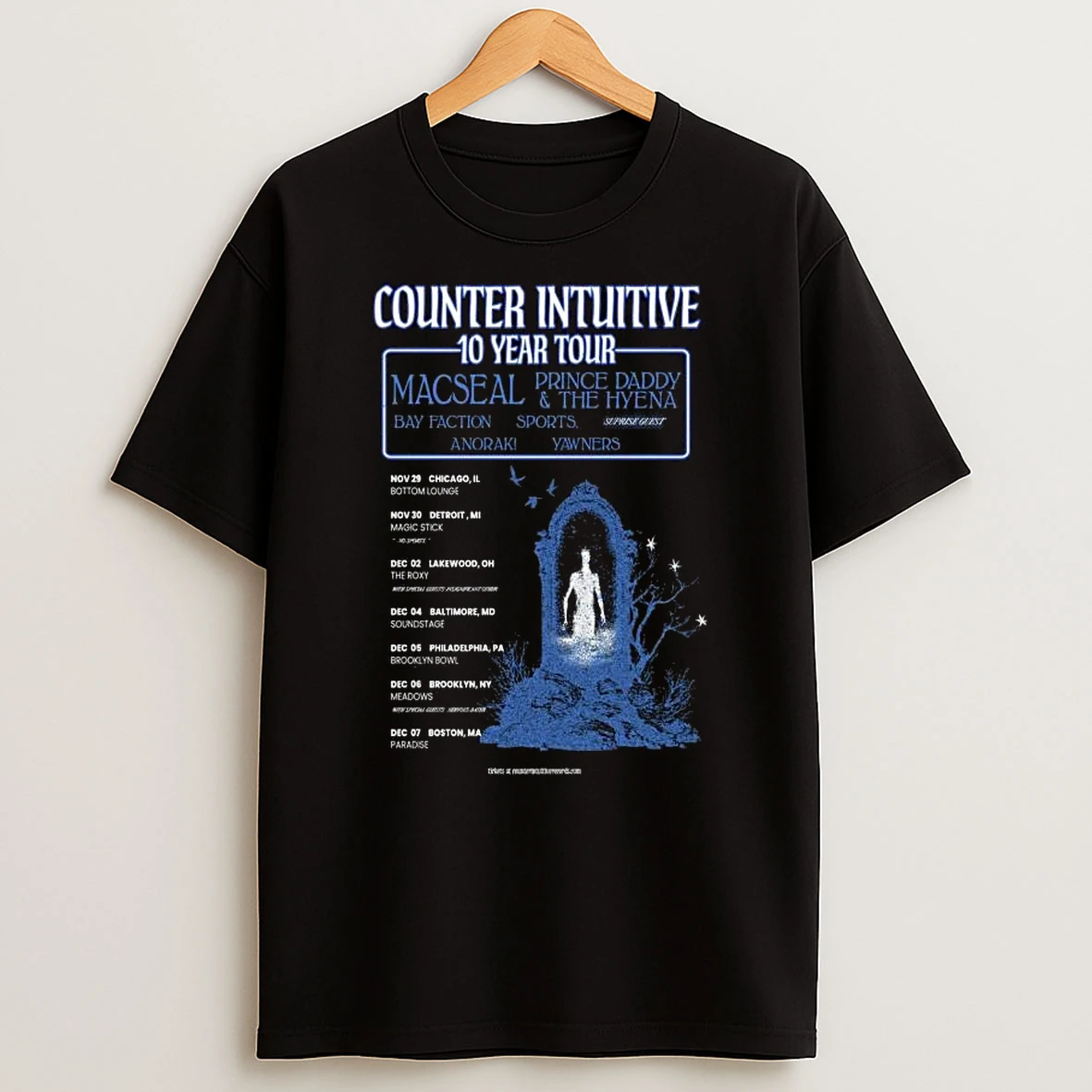 Yawners Counter Intuitive 10 Year Tour T Shirt
