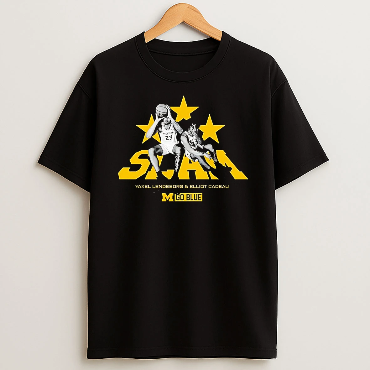 Yaxel Lendeborg And Elliot Cadeau Go Blue Michigan Wolverines T Shirt