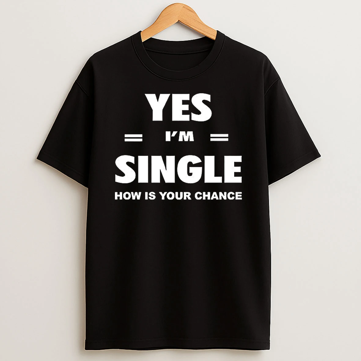 Yes Im Single Now Is Your Chance Letter Stripes T Shirt