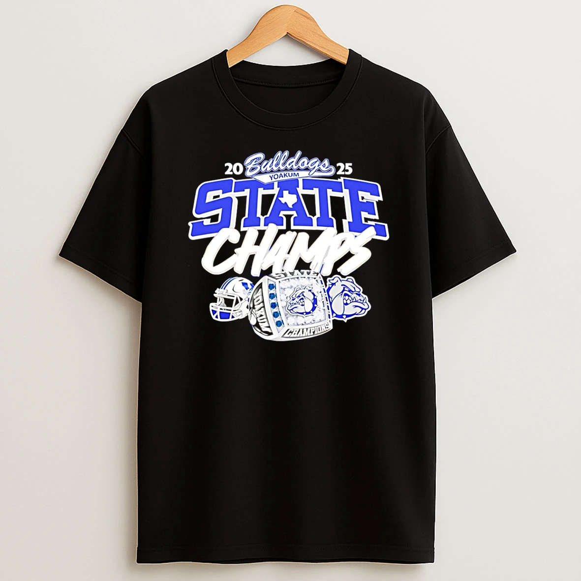 Yoakum State Bulldogs 2025 State Champions Ring T Shirt