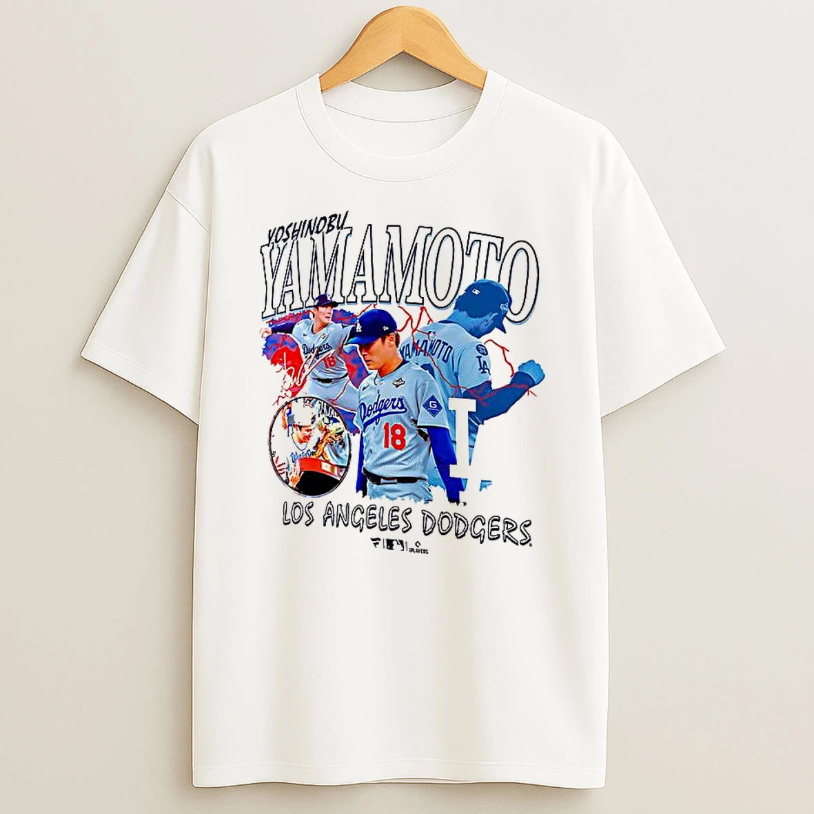 Yoshinobu Yamamoto Los Angeles Dodgers Ligtning Signature T Shirt
