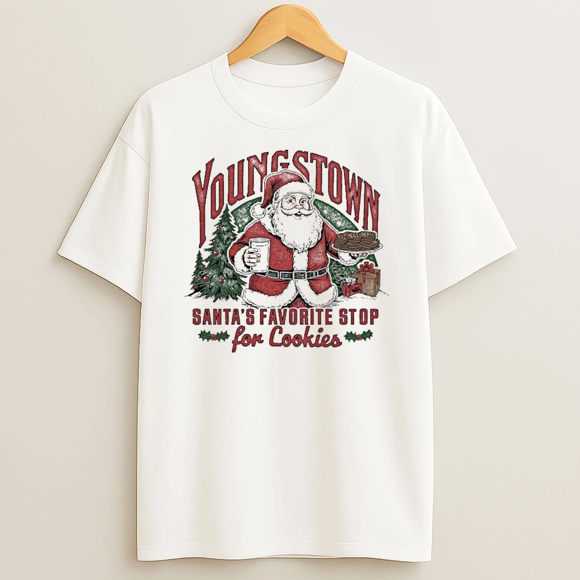 Youngstown Santas Favorite Stopq For Cookies T Shirt