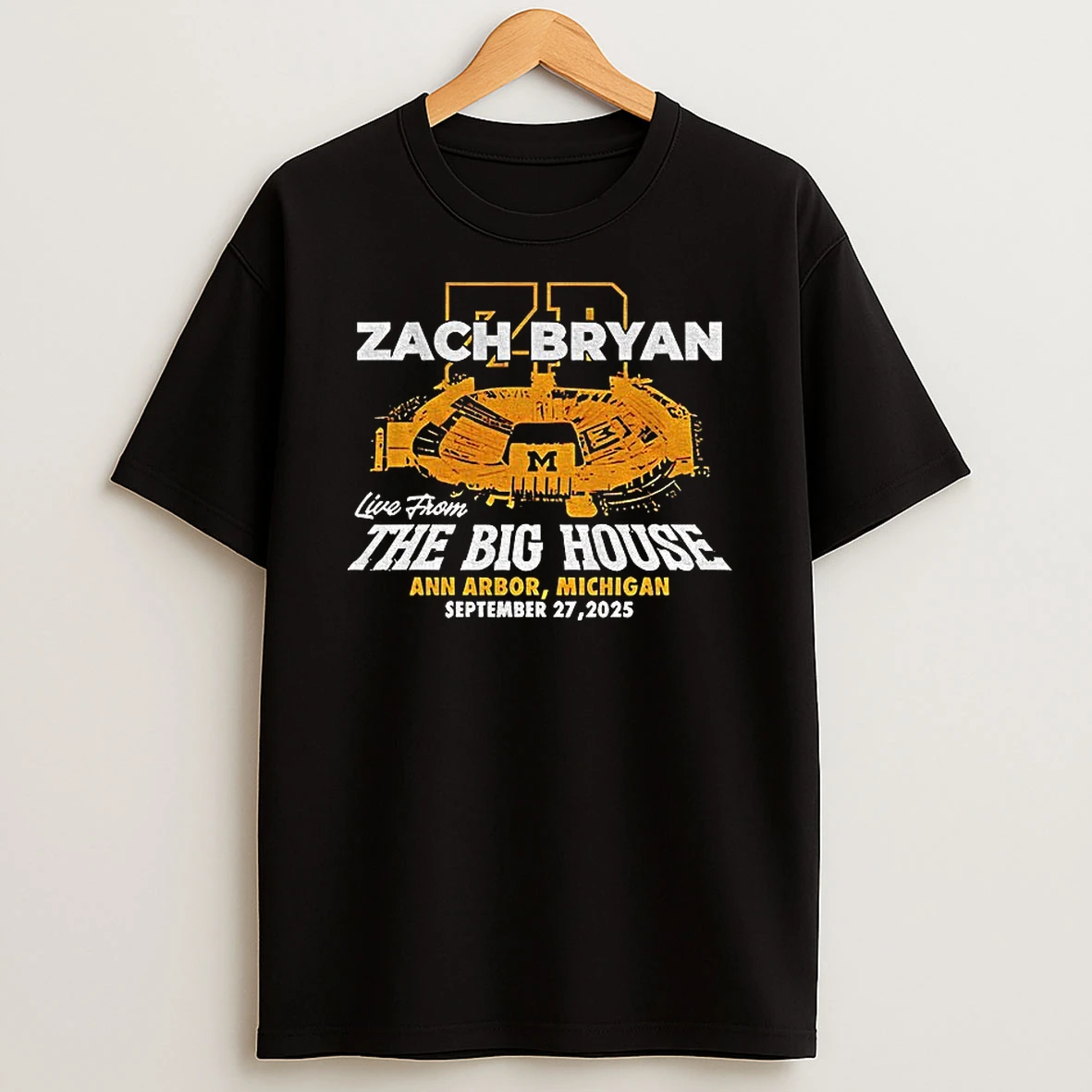 Zach Bryan Michigan Stadium Sep 27 2025 Music Lover T Shirt