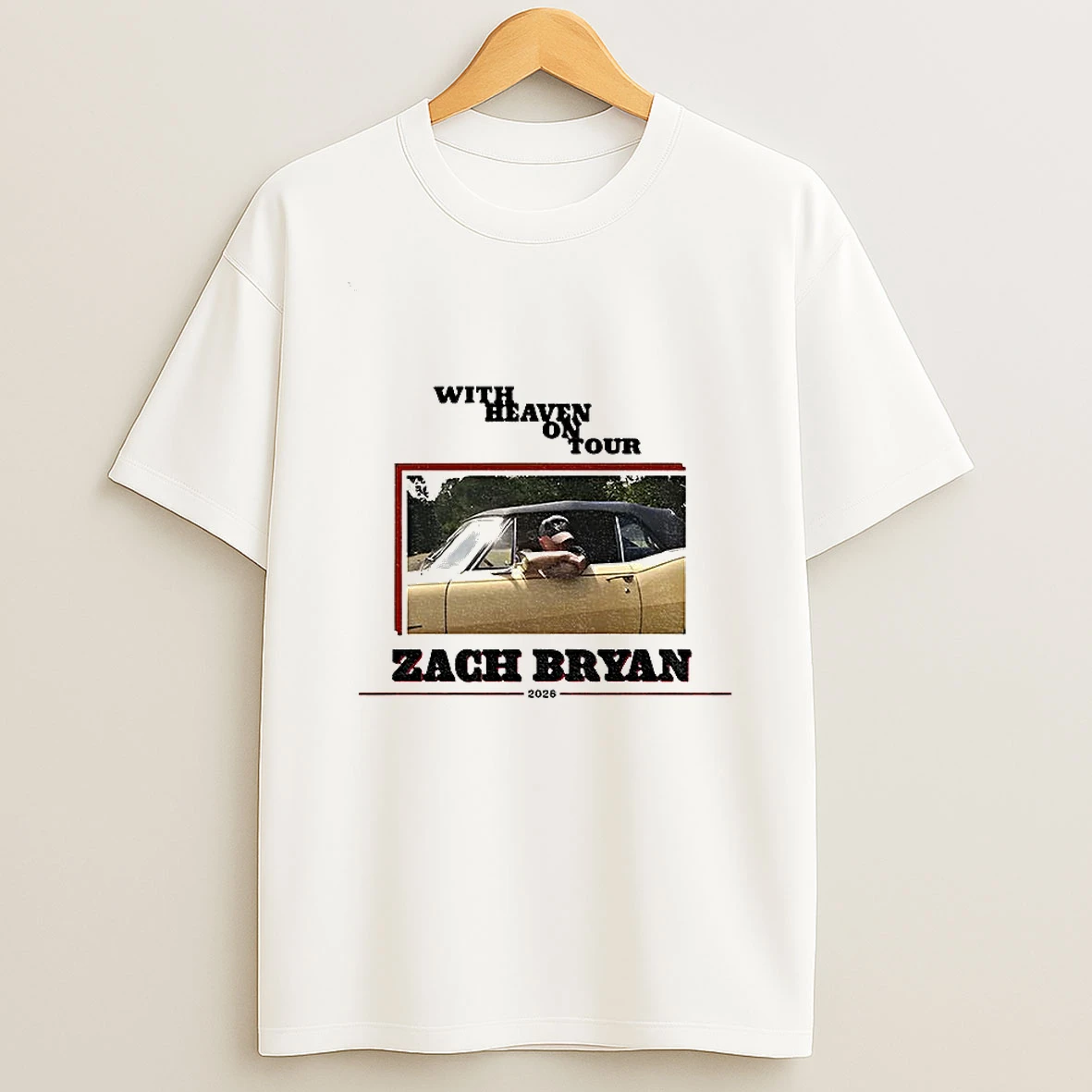 Zach Bryan With Heaven On Tour 2026 Country Music T Shirt