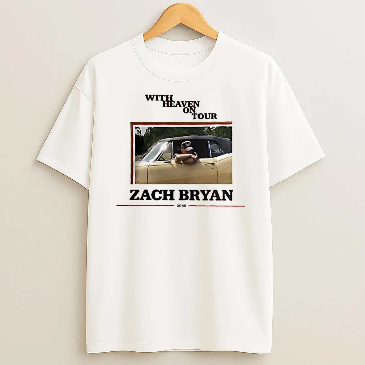 Zach Bryan With Heaven On Tour 2026 T Shirt