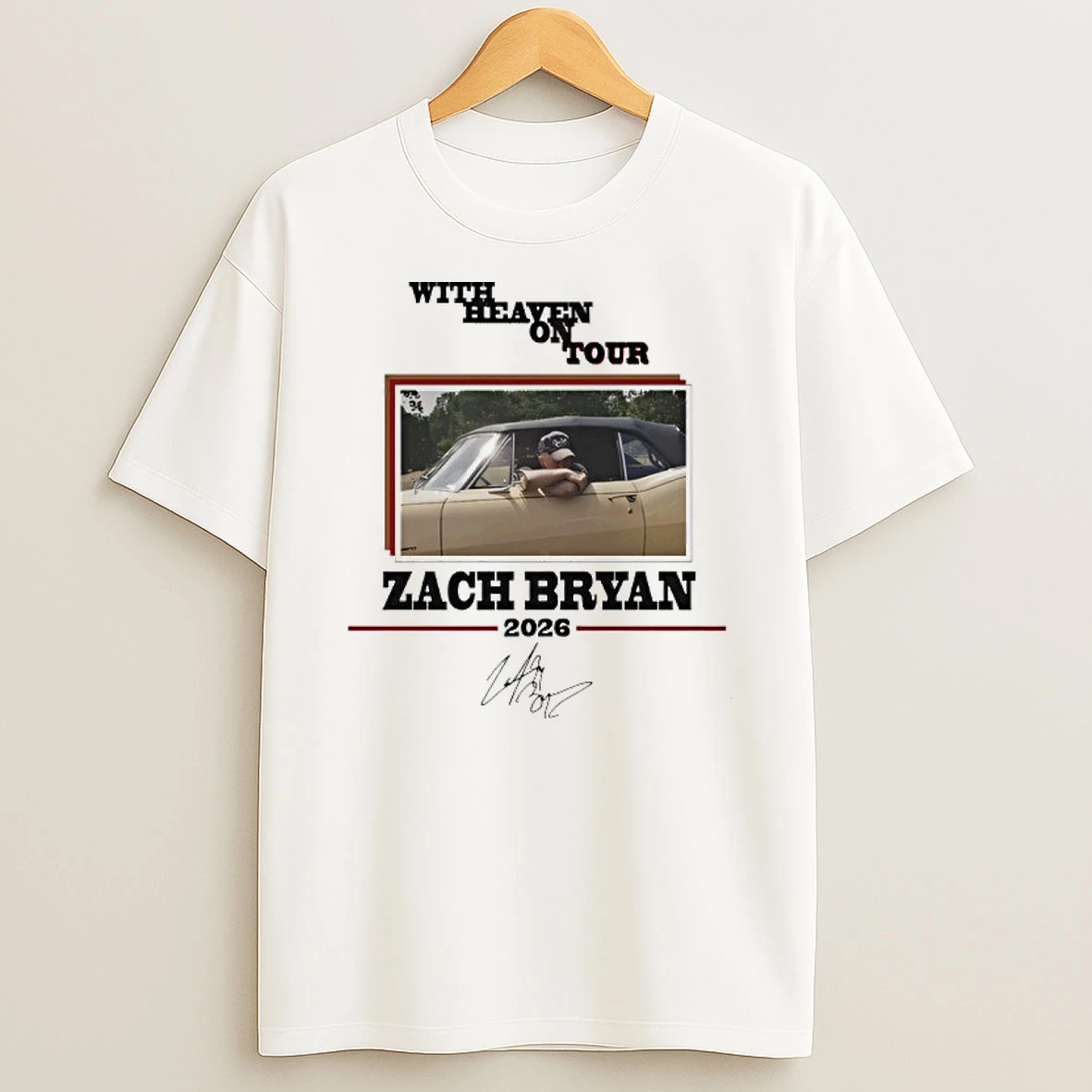 Zach Bryan With Heaven On Tour 2026 Signature T Shirt
