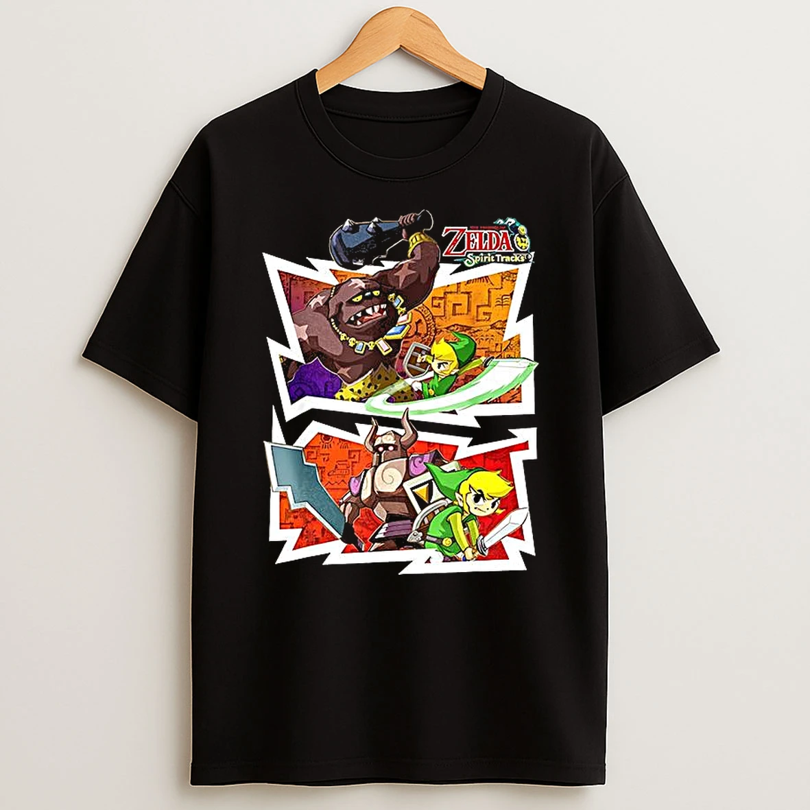 Zelda Battles The Legend Of Zelda Spirit Tracks Video Game T Shirt