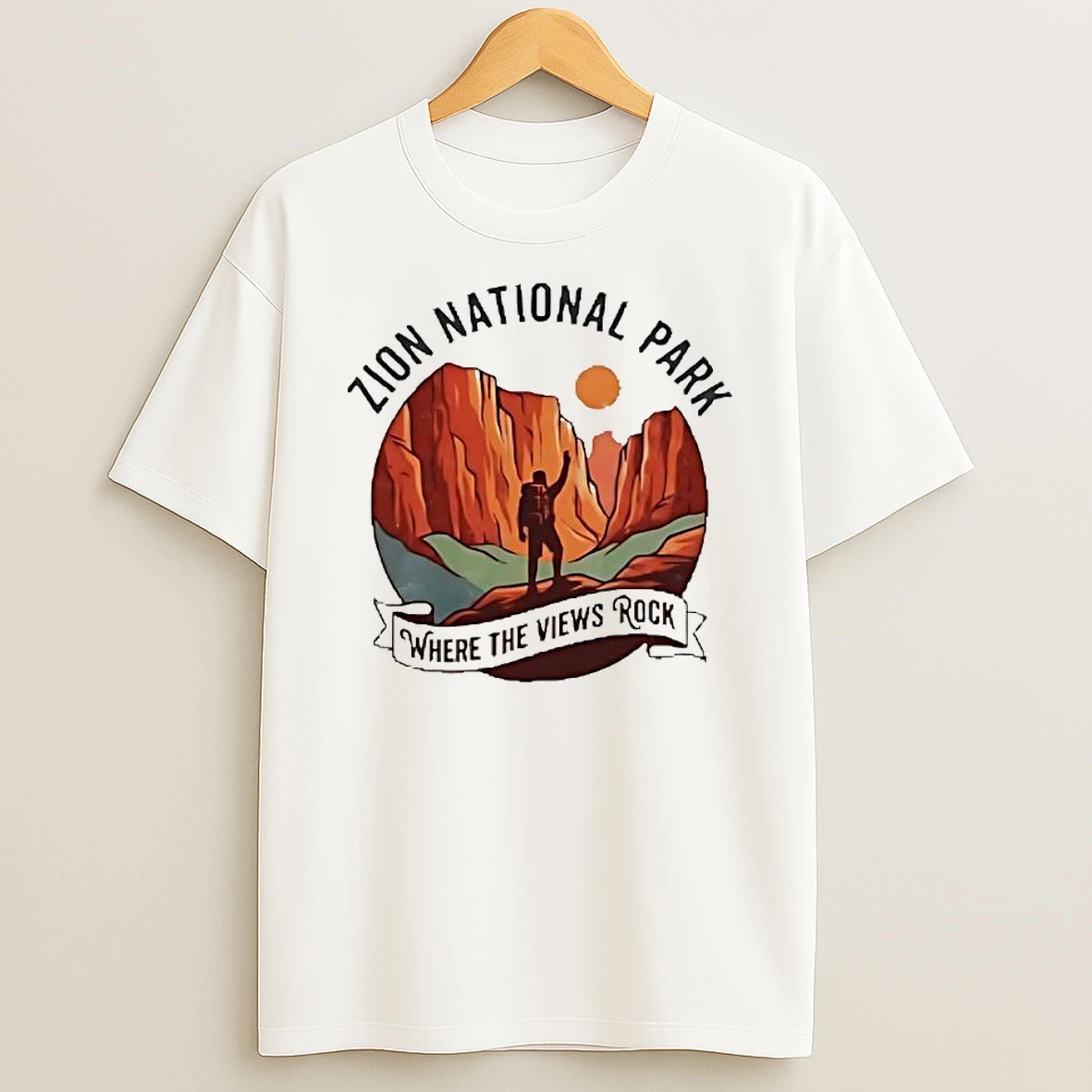 Zion National Park Where The Views Rock Trekking Vintage T Shirt