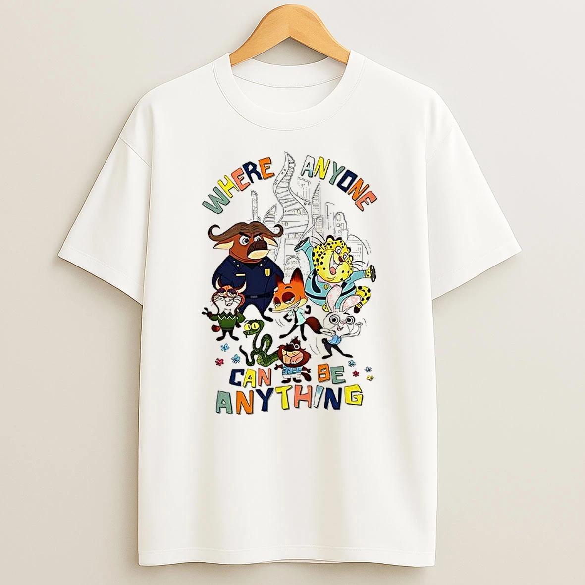 Zootopia 2 Disney Chemise Party Animal Priscilla Where Anyone Can Be Anything T Shirt
