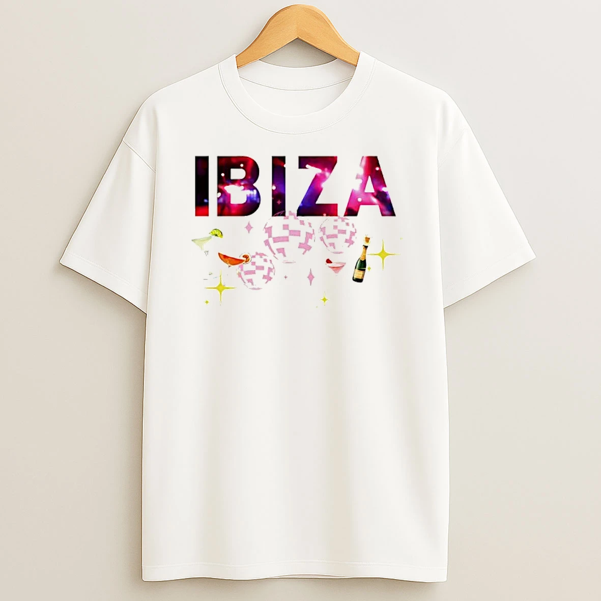 Vflippa Clickoneshirt 20251222_110226 32_ibiza Floral Text Summer Beach Vacation T Shirt