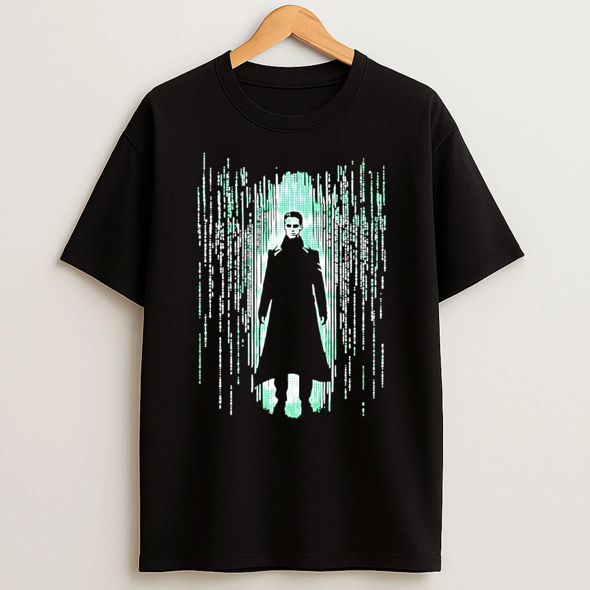 Vflippa Clickoneshirt 20251222_110226 32_neo The Matrix Coded Rain Shirtneo The Matrix Code Rain Retro T Shirt