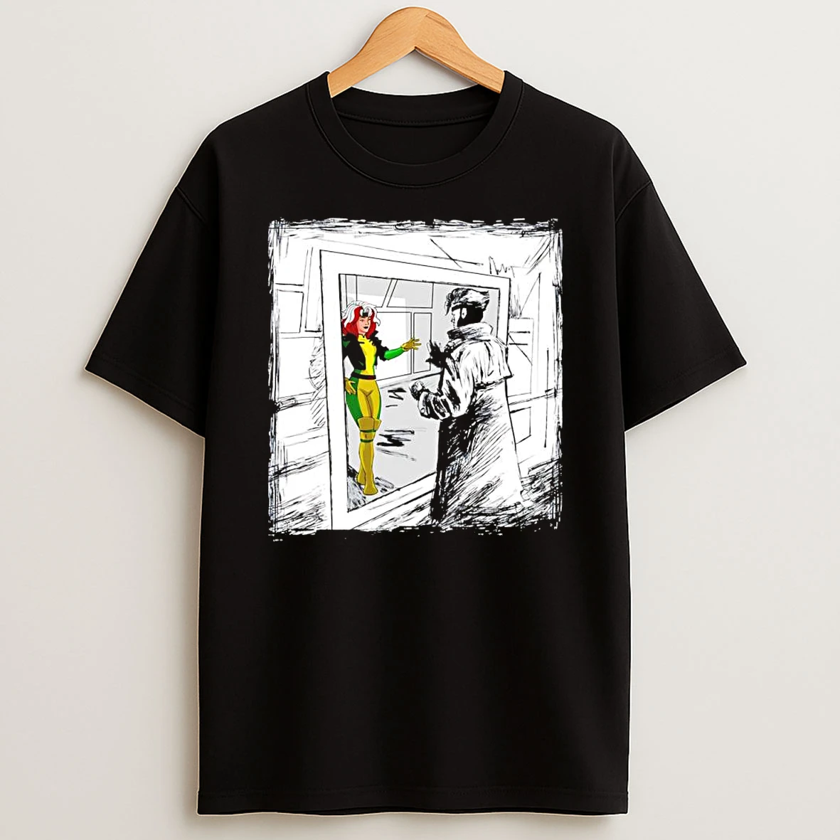 Vflippa Clickoneshirt 20251223_095040 49_rogue And Gambit X Men Take On Me Mon Cheri Marvel Comic T Shirt