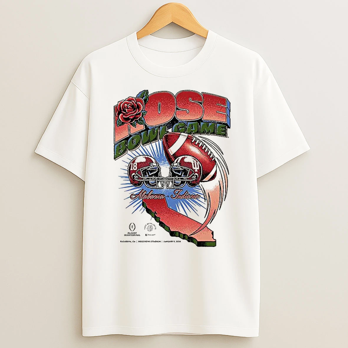 Vflippa Clickoneshirt 20251224_091254 152_alabama Crimson Tide Vs Indiana Hoosiers Ncaa Rose Bowl Game 2026 Vintage Matchup T Shirt