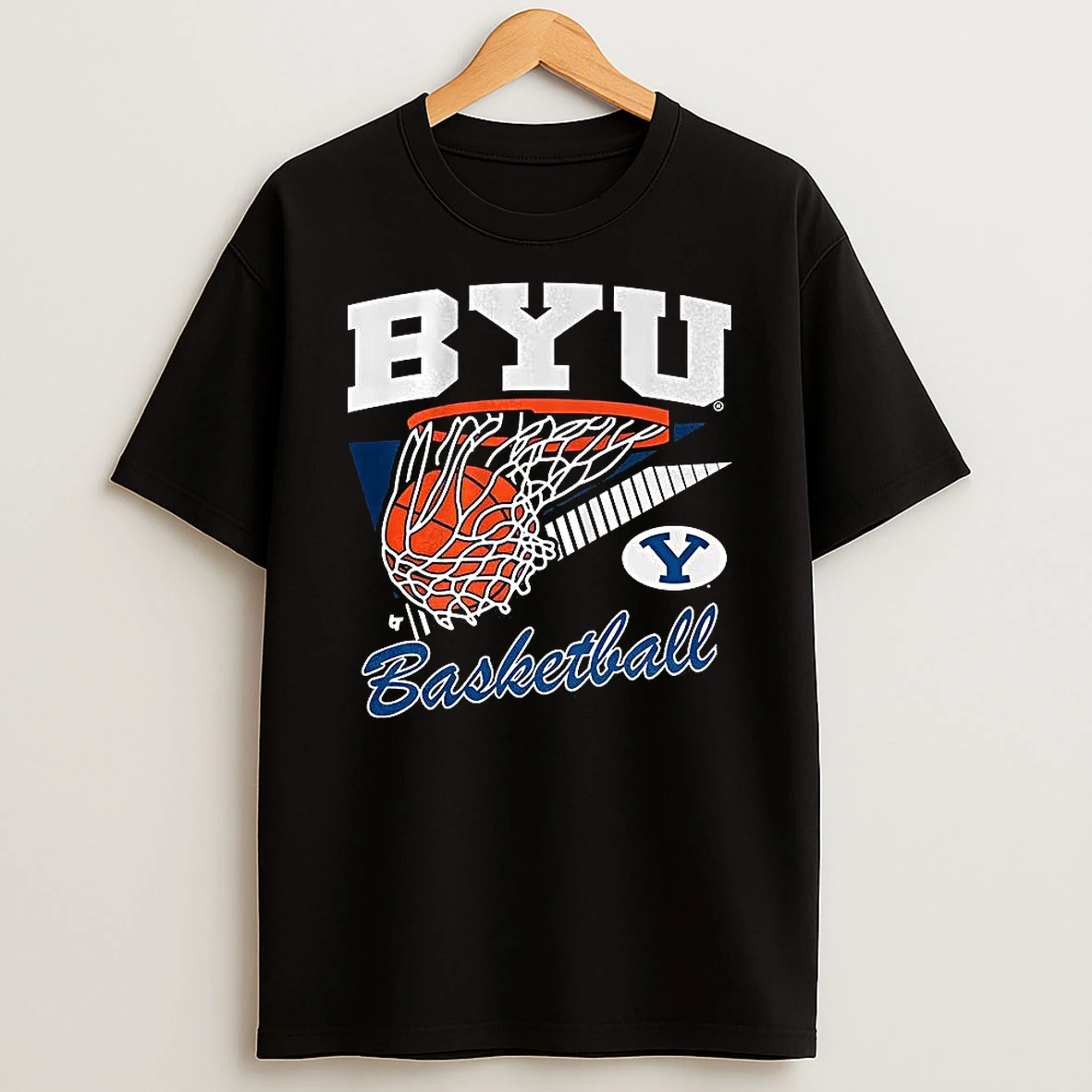 Vflippa Clickoneshirt 20251224_091254 152_byu Cougars Basketball Ball And Basket Retro Swish T Shirt