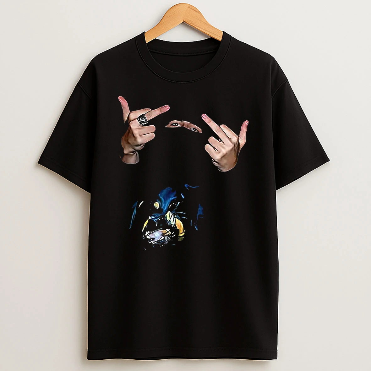 Vflippa Clickoneshirt 20251224_091254 152_esdeekid Middle Finger Music Lover Meme T Shirt