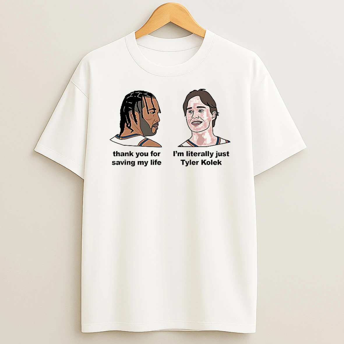 Vflippa Clickoneshirt 20251224_091254 152_jalen Brunson And Tyler Kolek New York Knicks Nba Savior Kolek T Shirt