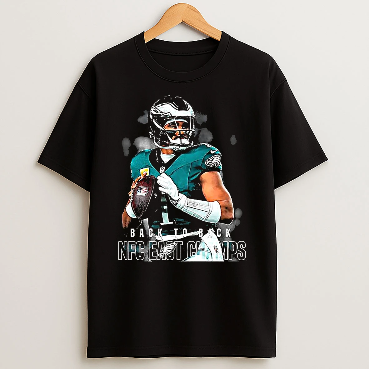 Vflippa Clickoneshirt 20251224_091254 152_jalen Hurts Philadelphia Eagles 2025 Back To Back Nfc East Champs T Shirt