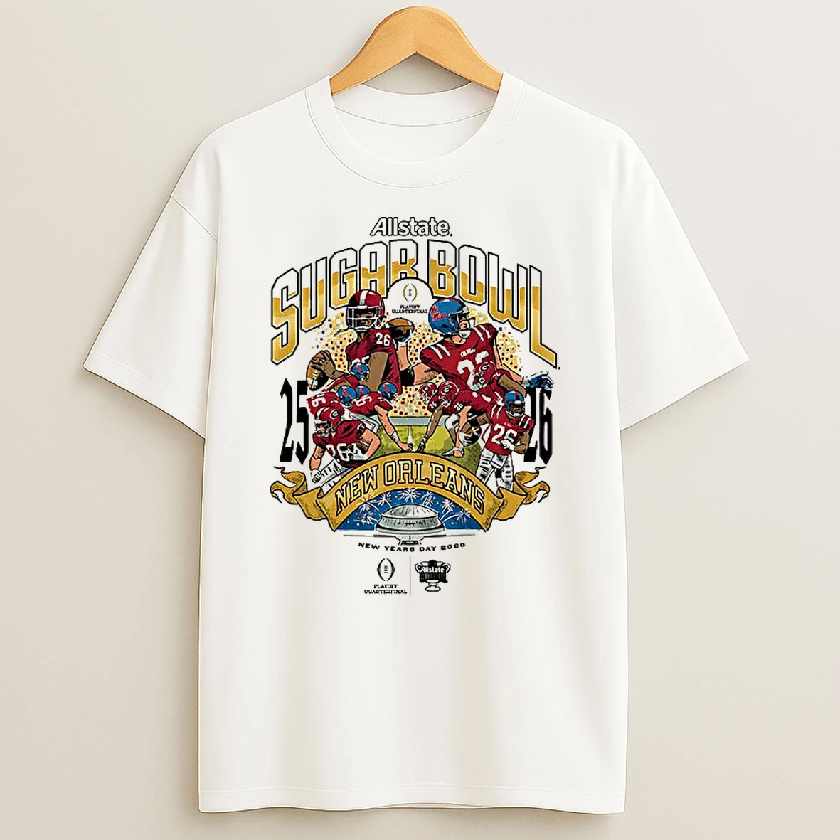 Vflippa Clickoneshirt 20251224_091254 152_ole Miss Rebels Cfp 2025 2026 Allstate Sugar Bowl New Orleans T Shirt