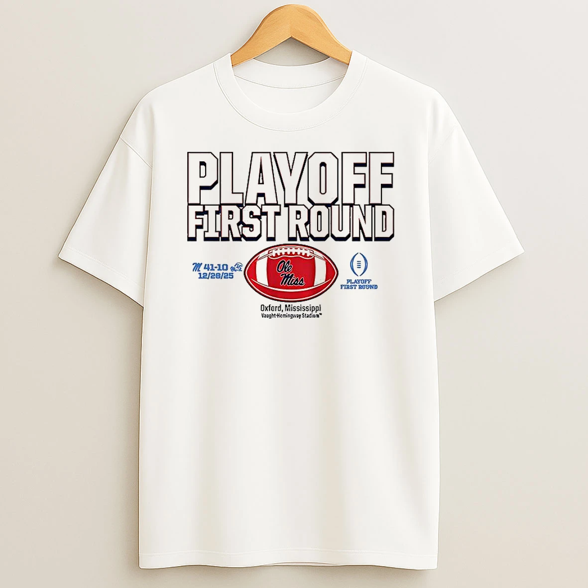 Vflippa Clickoneshirt 20251224_091254 152_ole Miss Rebels Ncaa 2025 Cfp First Round Winner Oxford Logo T Shirt