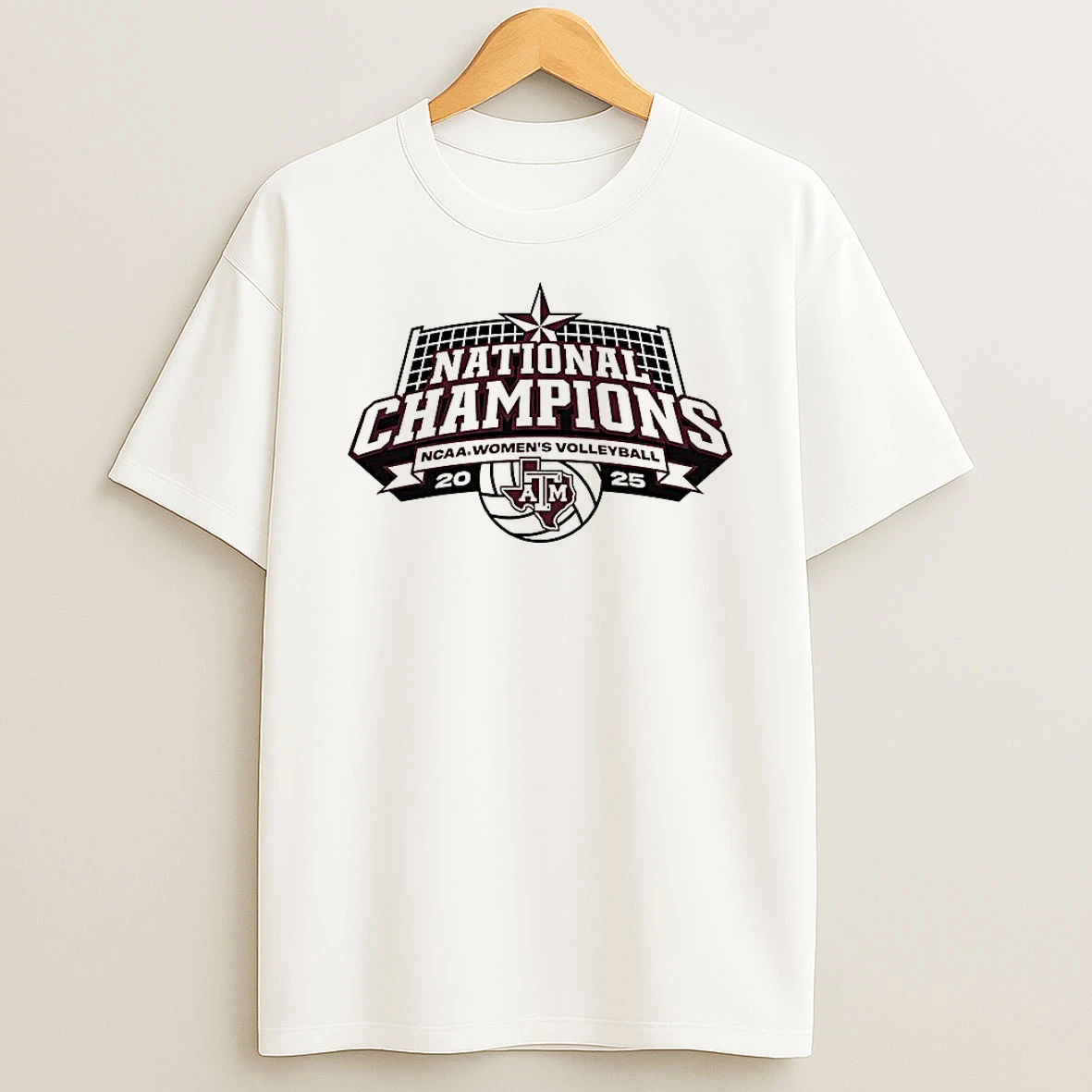 Vflippa Clickoneshirt 20251224_091254 152_texas Am Ncaa Womens Volleyball 2025 National Champions Logo T Shirt