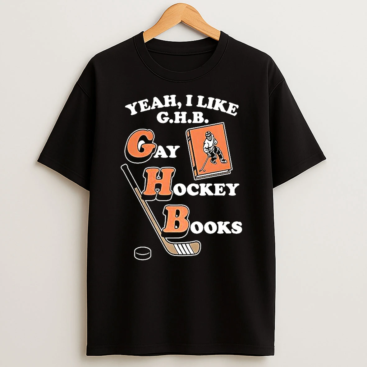 Vflippa Clickoneshirt 20251224_091254 152_yeah I Like G H B Gay Hockey Books T Shirt