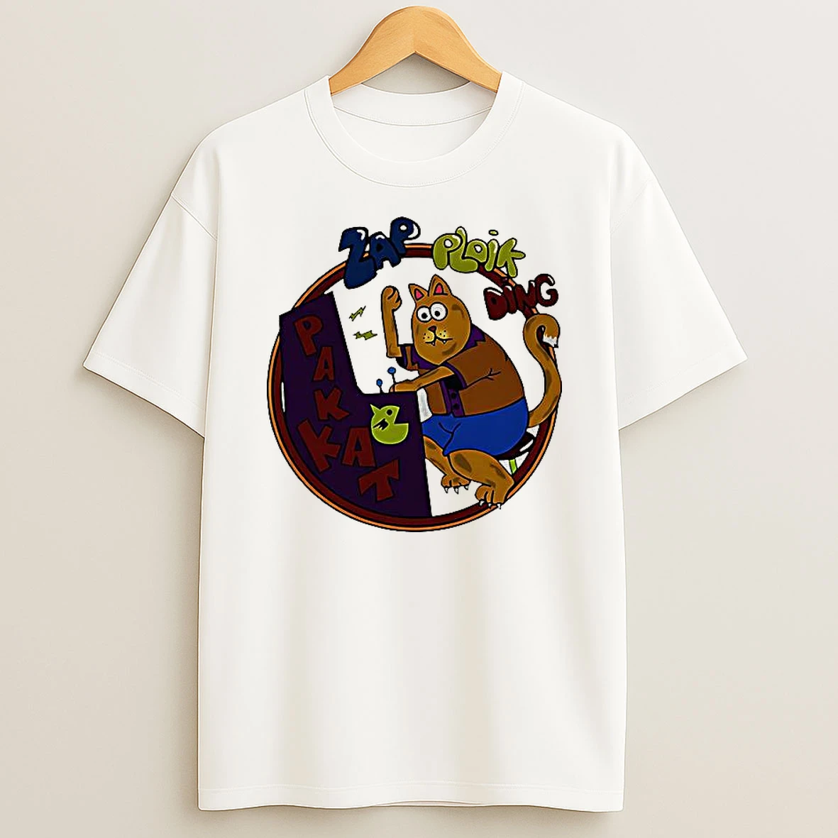 Vflippa Clickoneshirt 20251224_091254 152_zap Ploik Ding Pakkat Cat Playing Ding Dong T Shirt