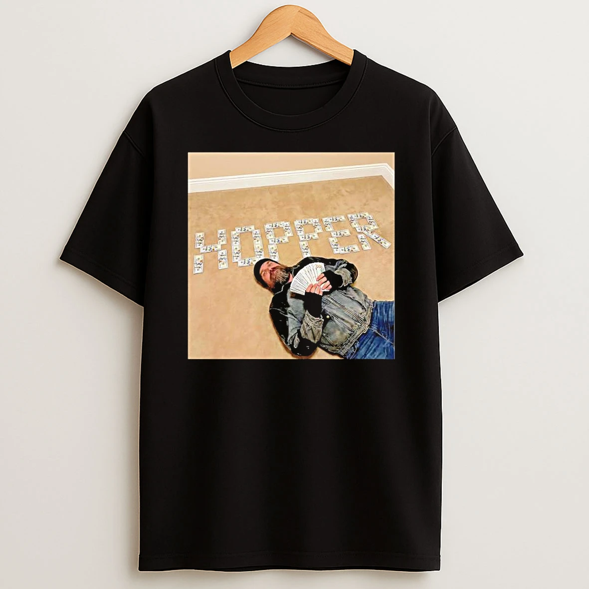 Vflippa Clickoneshirt 20251224_134513 36_david Harbour Stranger Things Hopper Stacks With Money T Shirt
