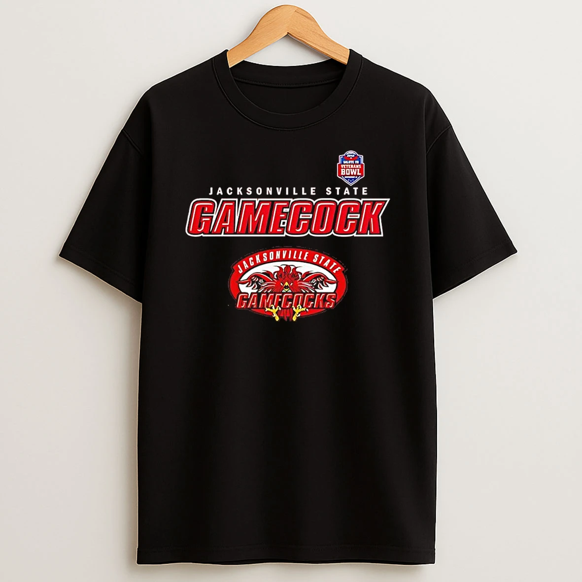 Vflippa Clickoneshirt 20251224_134513 36_jacksonville State Gamecocks Ncaa 2025 Salute To Veterans Bowl Logo T Shirt