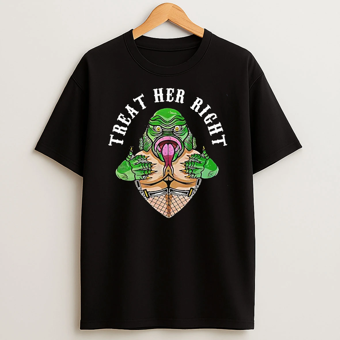 Vflippa Clickoneshirt 20251224_135835 17_treat Her Right Creature From The Black Lagoon Meme T Shirt