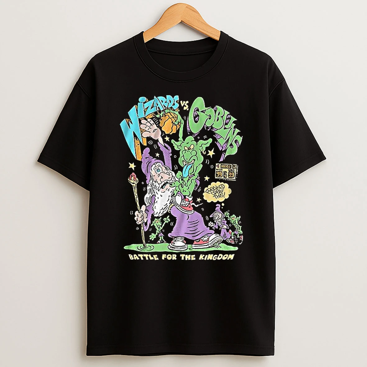 Vflippa Clickoneshirt 20251225_095059 138_battle For The Kingdom Wizard Vs Goblin Basketball Match T Shirt